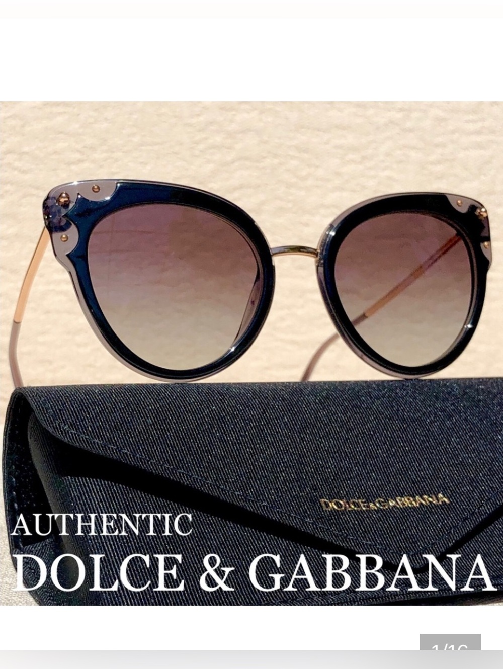 DOLCE & GABBANA 51mm cat eye sunglasses black